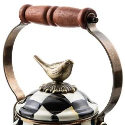 Courtly Check 3 Quart Tea Kettle with Bird