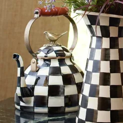 Courtly Check 3 Quart Tea Kettle with Bird