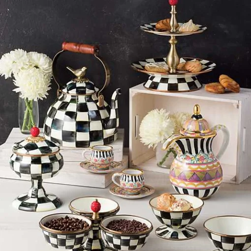 Courtly Check 3 Quart Tea Kettle with Bird