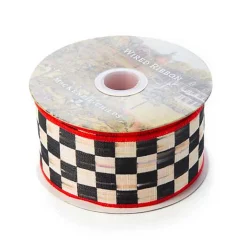 Courtly Check 2 Ribbon - Red