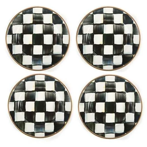 Courtly Check Appetizer Plates, Set of 4