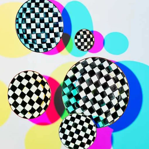 Courtly Check Appetizer Plates, Set of 4