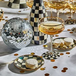 Courtly Check Appetizer Plates, Set of 4
