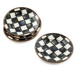 Courtly Check Appetizer Plates, Set of 4