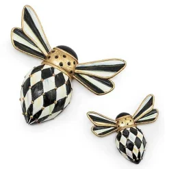 Courtly Check Bee Magnets, Set of 2