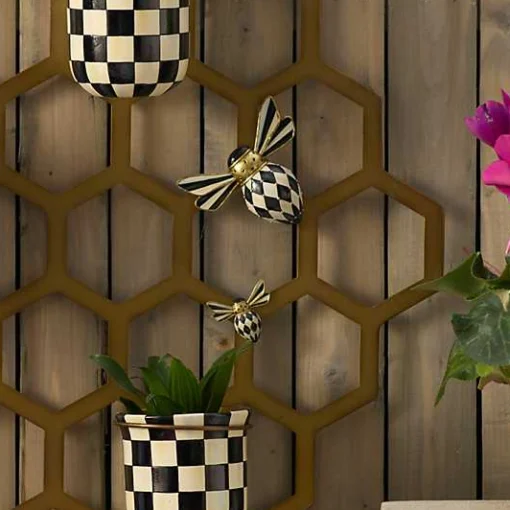 Courtly Check Bee Magnets, Set of 2