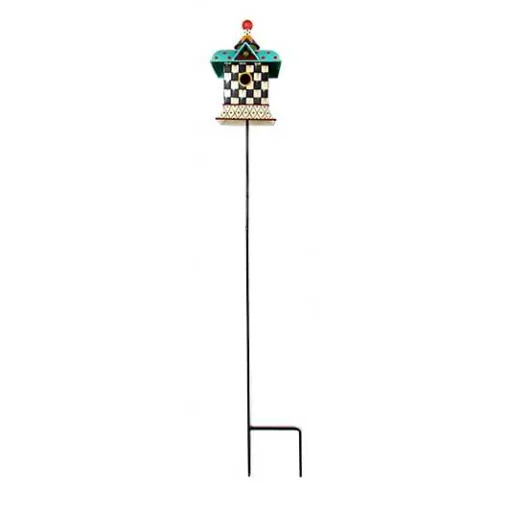 Courtly Check Birdhouse Stake