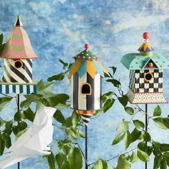 Courtly Check Birdhouse Stake
