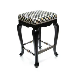 Courtly Check Black Counter Stool