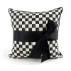 Courtly Check  Black Sash Throw Pillow
