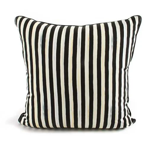 Courtly Check  Black Sash Throw Pillow