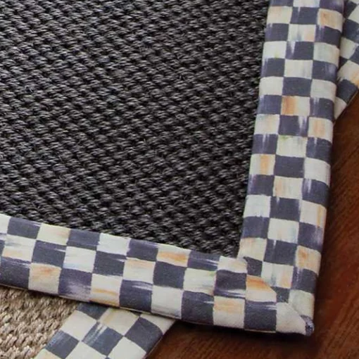 Courtly Check Black Sisal 2'6 x 9' Runner
