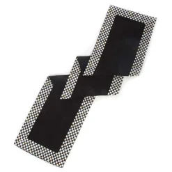 Courtly Check Black Table Runner