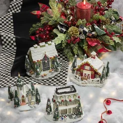 Courtly Check Black Table Runner