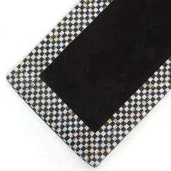 Courtly Check Black Table Runner