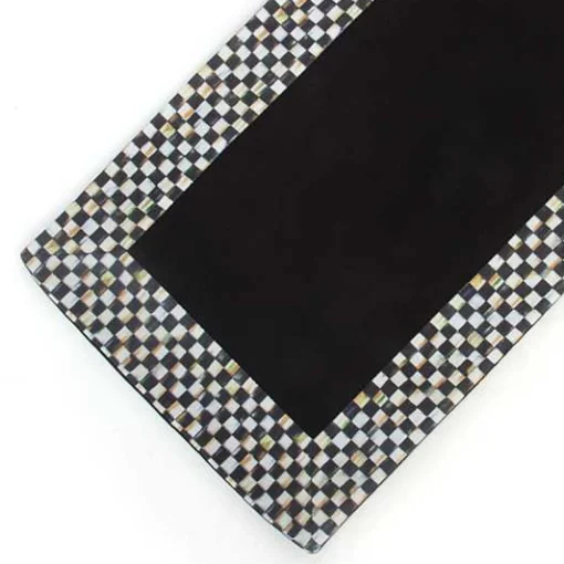 Courtly Check Black Table Runner