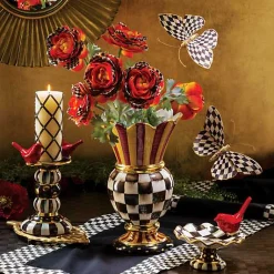 Courtly Check Black Table Runner