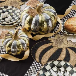 Courtly Check Black Table Runner
