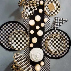 Courtly Check Black Table Runner