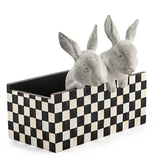 Courtly Check Bunny Planter