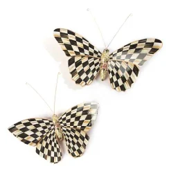 Courtly Check Butterfly Duo Wall Decor