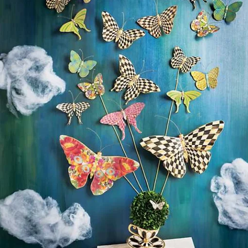 Courtly Check Butterfly Duo Wall Decor