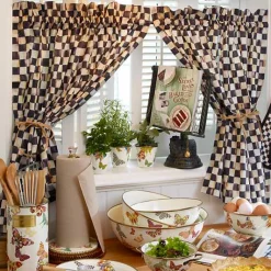 Courtly Check Cafe Curtains, Set of 2