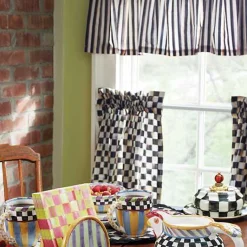 Courtly Check Cafe Curtains, Set of 2