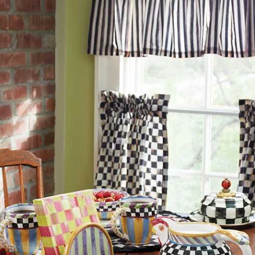 Courtly Check Cafe Curtains, Set of 2