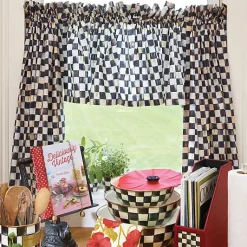Courtly Check Cafe Curtains, Set of 2