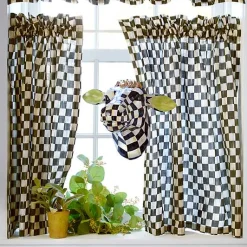 Courtly Check Cafe Curtains, Set of 2