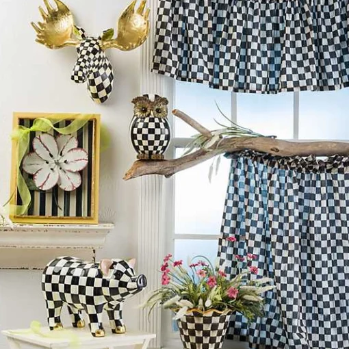 Courtly Check Cafe Curtains, Set of 2