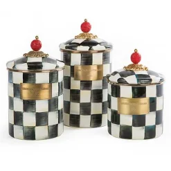 Courtly Check Canisters, Set of 3