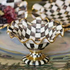 Courtly Check Ceramic Compote