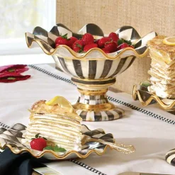 Courtly Check Ceramic Compote