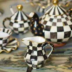 Courtly Check Ceramic Creamer