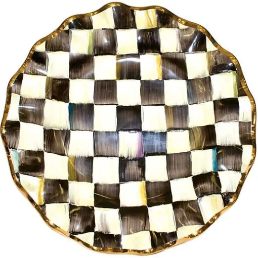 Courtly Check Ceramic Fluted Dinner Plate
