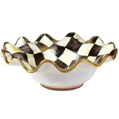 Courtly Check Ceramic Fluted Breakfast Bowl