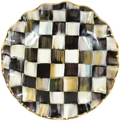 Courtly Check Ceramic Fluted Dessert Plate
