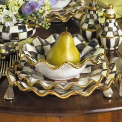 Courtly Check Ceramic Fluted Dinner Plate