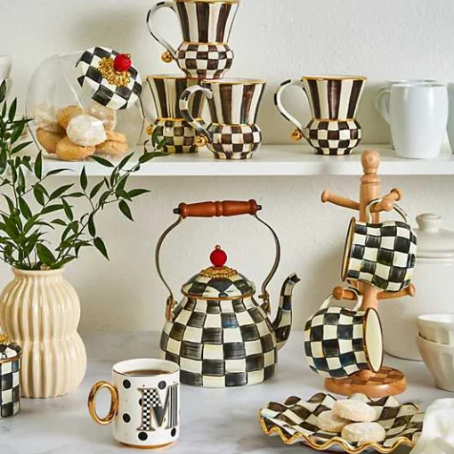 Courtly Check Ceramic Fluted Dessert Plate