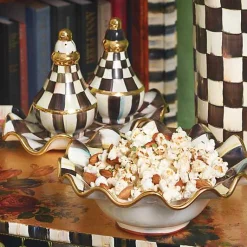 Courtly Check Ceramic Fluted Breakfast Bowl