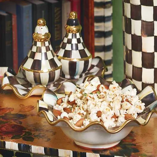Courtly Check Ceramic Fluted Breakfast Bowl