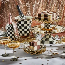 Courtly Check Ceramic Fluted Dessert Plate