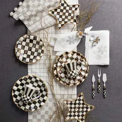 Courtly Check Ceramic Fluted Dinner Plate