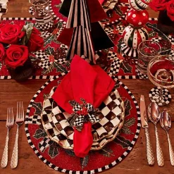 Courtly Check Ceramic Fluted Dinner Plate