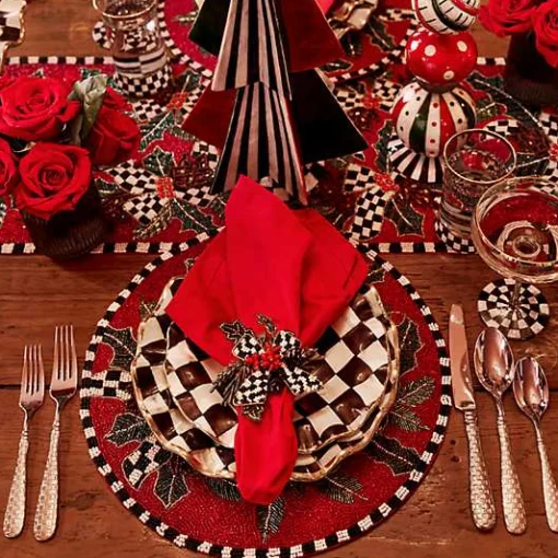 Courtly Check Ceramic Fluted Dinner Plate