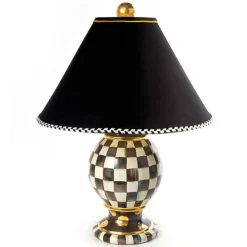 Courtly Check Ceramic Globe Lamp