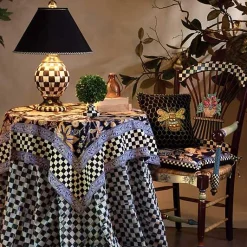 Courtly Check Ceramic Globe Lamp