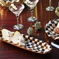 Courtly Check Ceramic Hors d'Oeuvre Tray